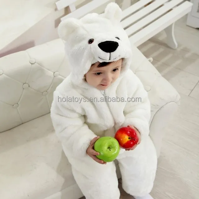 

White polar bear baby costume/bear costume/animal costume for sale, Light blue