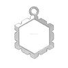 HUSURU New update 14*15mm silver plated hexagon wire wrapper charms sport ball jewelry accessories