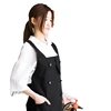 Korean fashion Kitchen waiter black cotton apron simple restaurant coffee shop tea nail work female