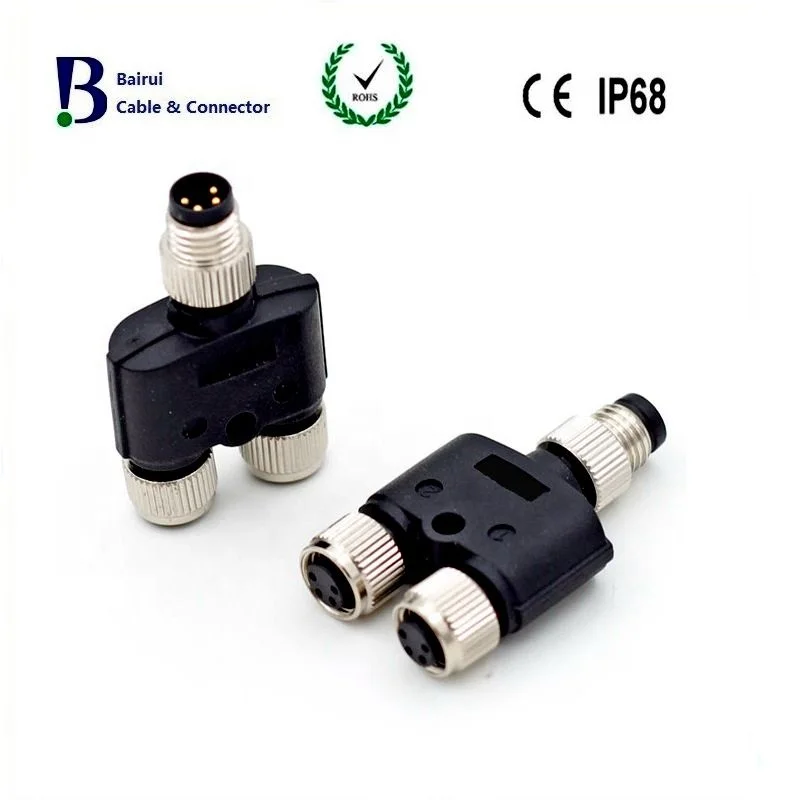 Binder Sensor M8 3pole Male To Female2 Overmolded Connector Adapter Waterproof Ip67 For 8020