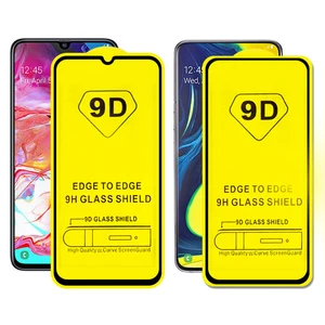 Latest Products 2019 Anti-fingerprint 9D Silk Screen Protector De Pantallas For Samsung A70 A80 A90