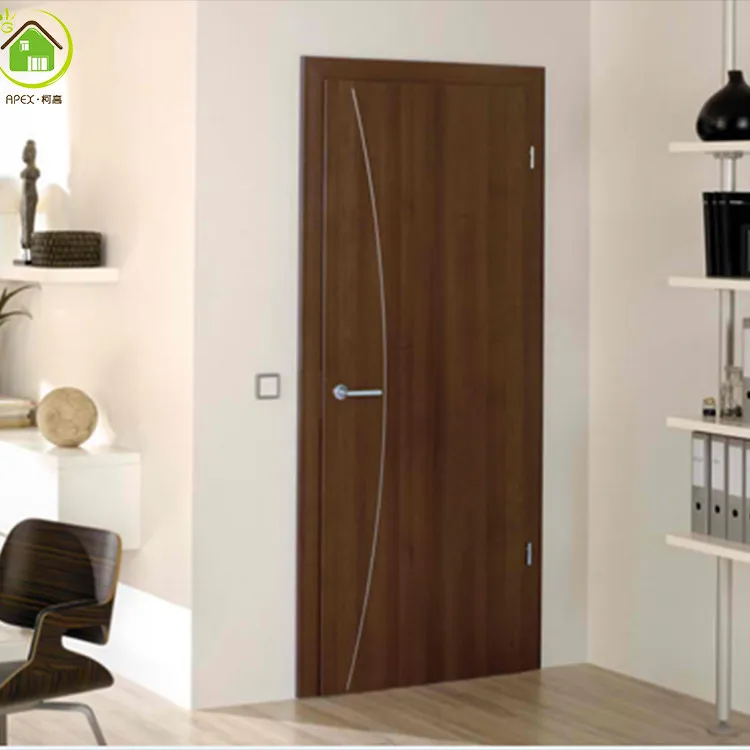 Dark Wood Color Modern Veneer Laminated Interior Doors Buy Veneer Laminate Door Designs Interior Laminate Doors Laminted Interior Door Product On Alibaba Com