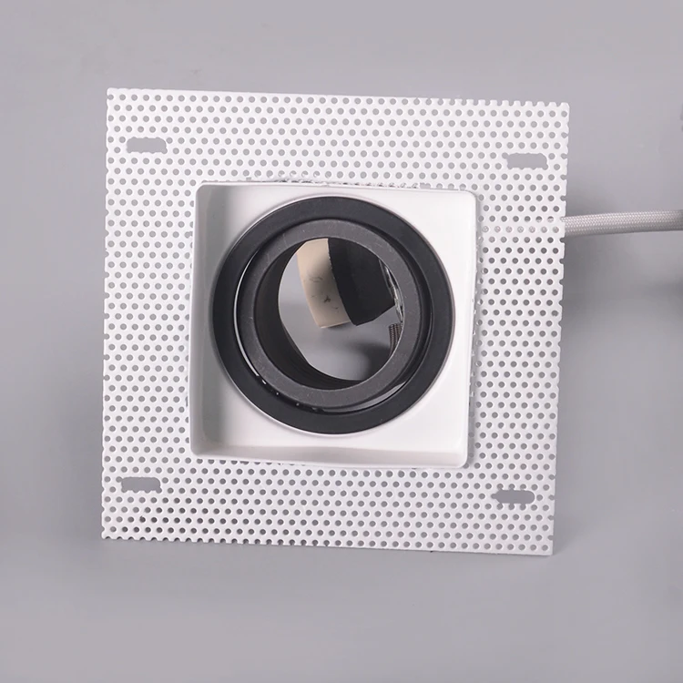 前更换灯泡 g5.3 嵌入式可调尺寸 125毫米方形 led 无三角筒灯夹具