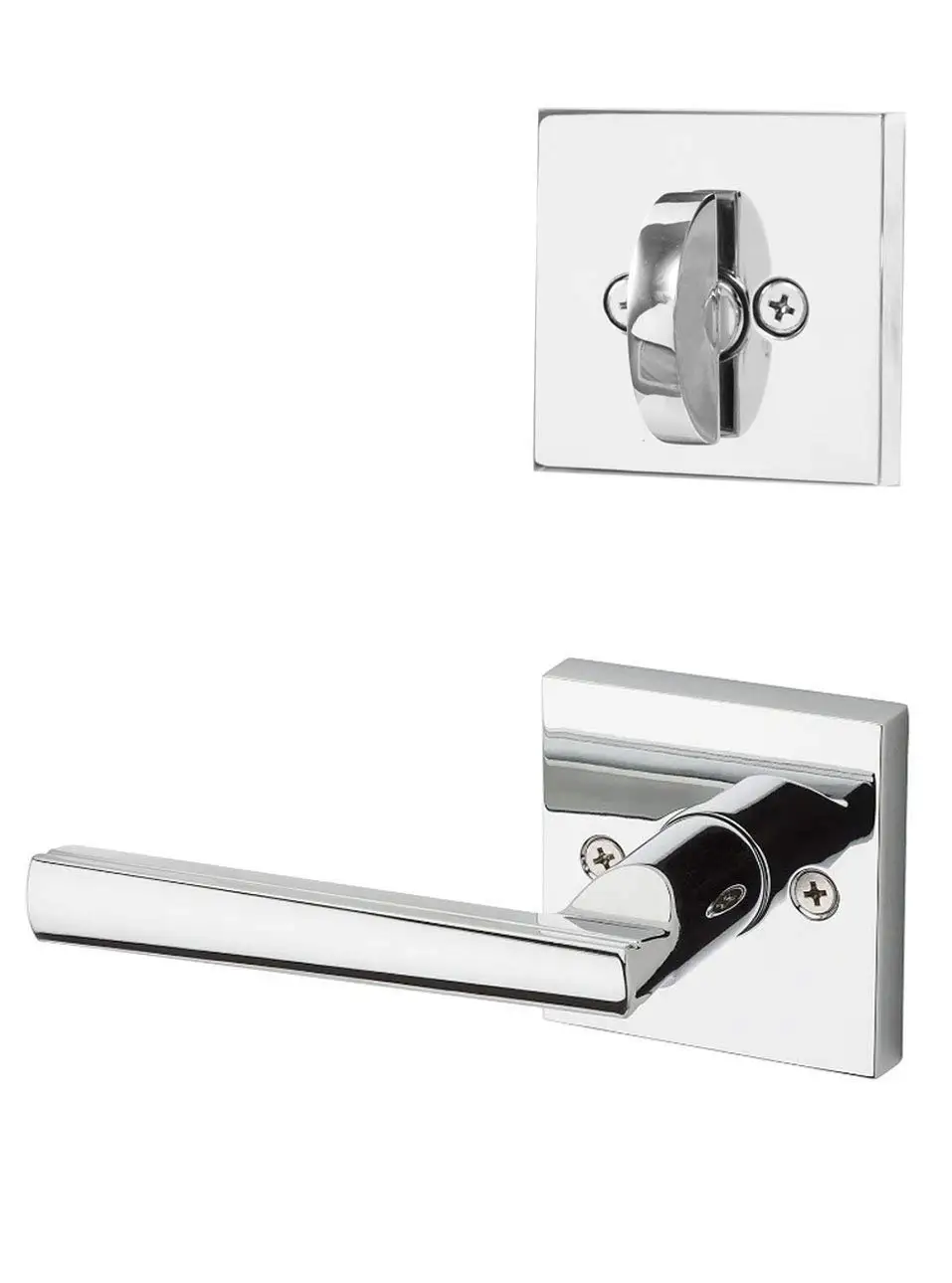 Kwikset 966L-26GC Laurel Interior Single Cylinder Handleset Trim Bright Chrome Finish with New Chassis