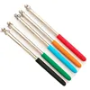 Wholesale portable colorful soft adjustable rubber handle stainless steel tour guide flagpole telescopic backpack hand flag pole