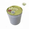 5 gallon round empty printed metal tin barrels for paint metal pails tin can manufacture