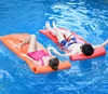 OEM Logo Transparent fluorescent pool float floating on the leisure inflatable air lounge chair