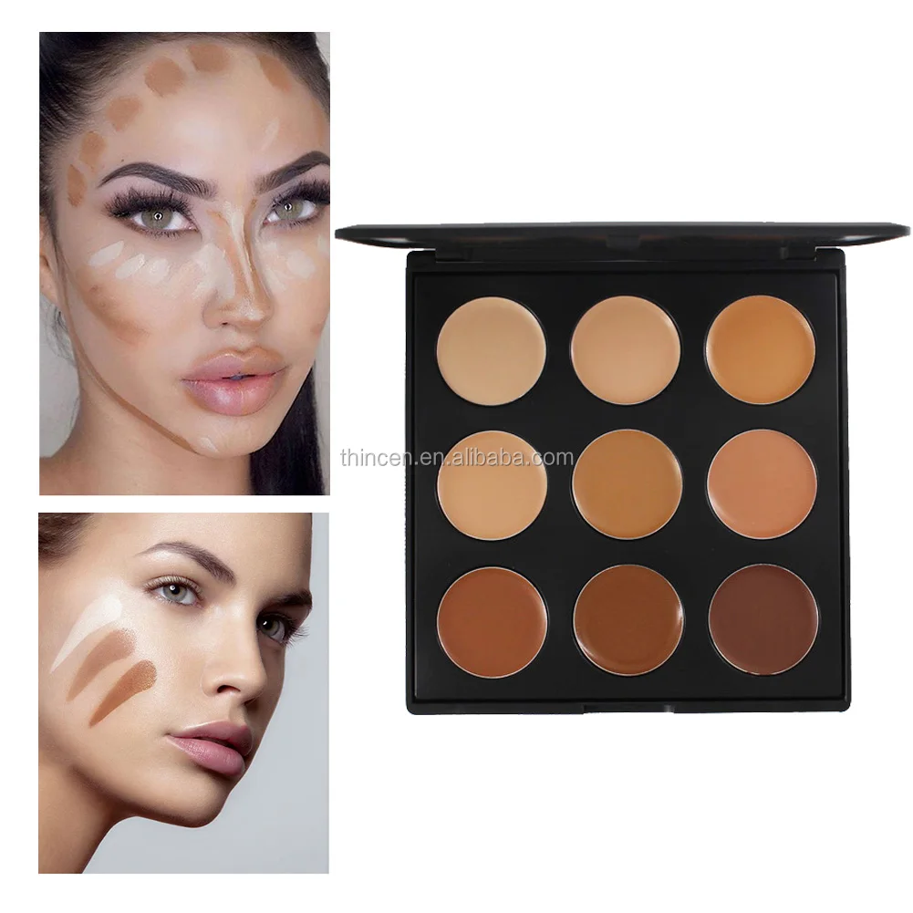 Popular 9 Color Shading Highlighter Powder Makeup Private Label Contour Palette