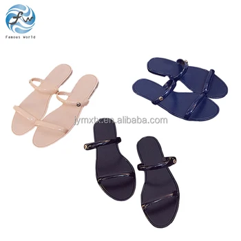 ladies jelly flip flops