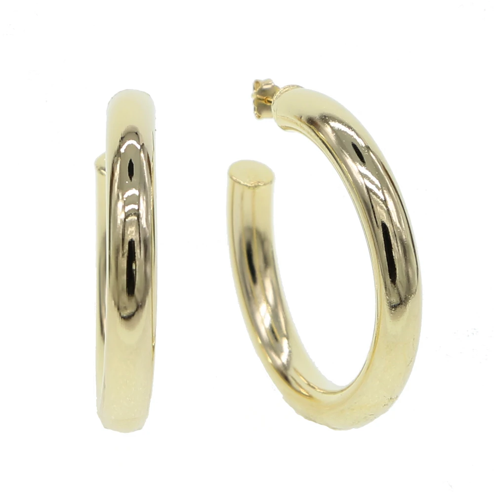 

20mm 30mm 45mm 60mm chunky tube hoop earring 2018 new arrive european women classic trendy small medium big hoop, Picture
