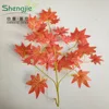 SJ071212 Dry gold leaf decoration/plastic maple leaf/golden maple leaves making