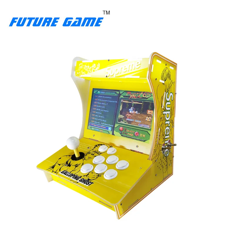 

Good quality 1 player mini bartop arcade game machine 1388 games in 1 for home, Yellow /green