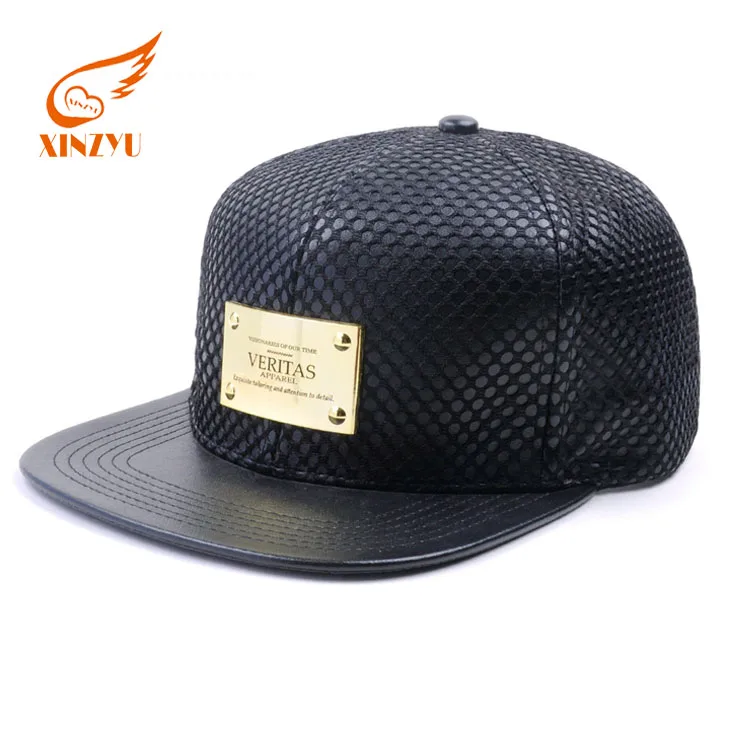 plain leather snapback hats