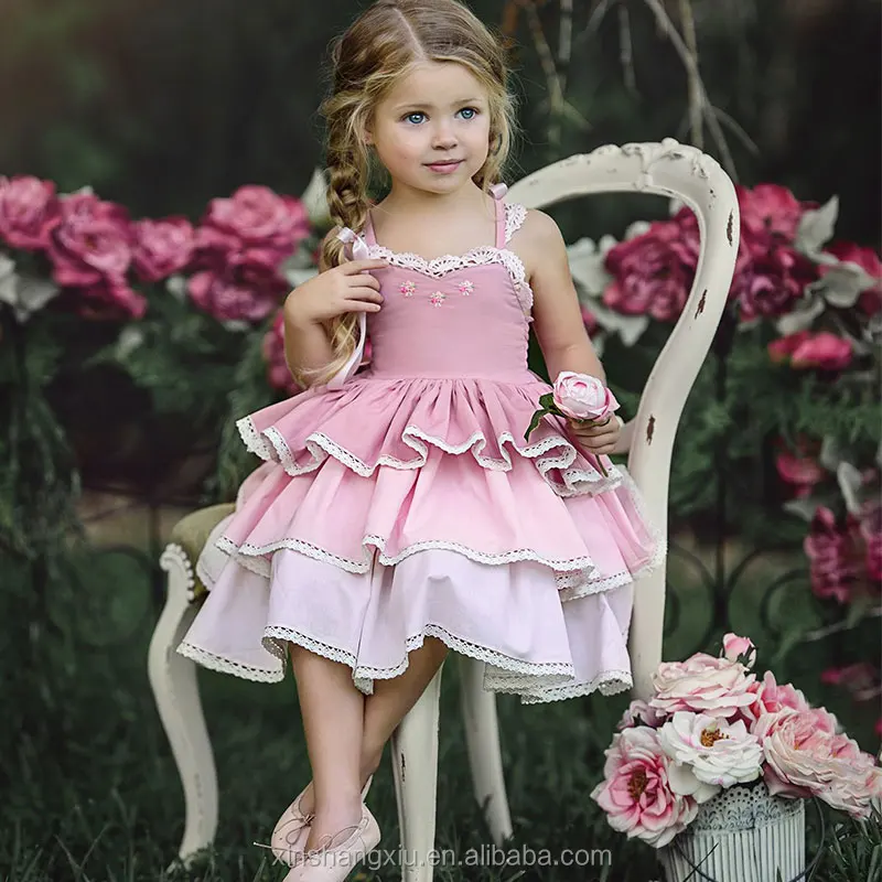 

Hot style tutu doll cake dresses floral embroidery 100% cotton baby party dress, Accept customized