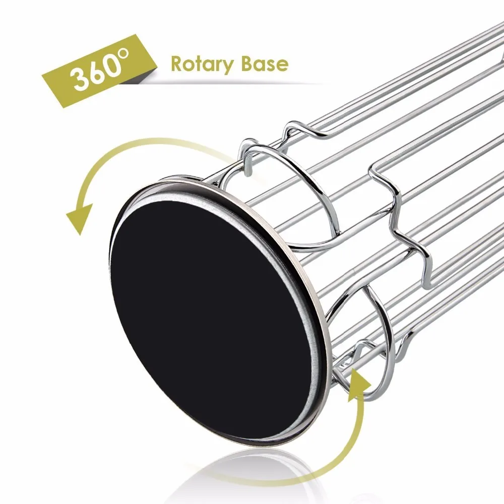 Wideny 360 Degree Rotating Chrome Metal Wire Capsules Storage Organizer