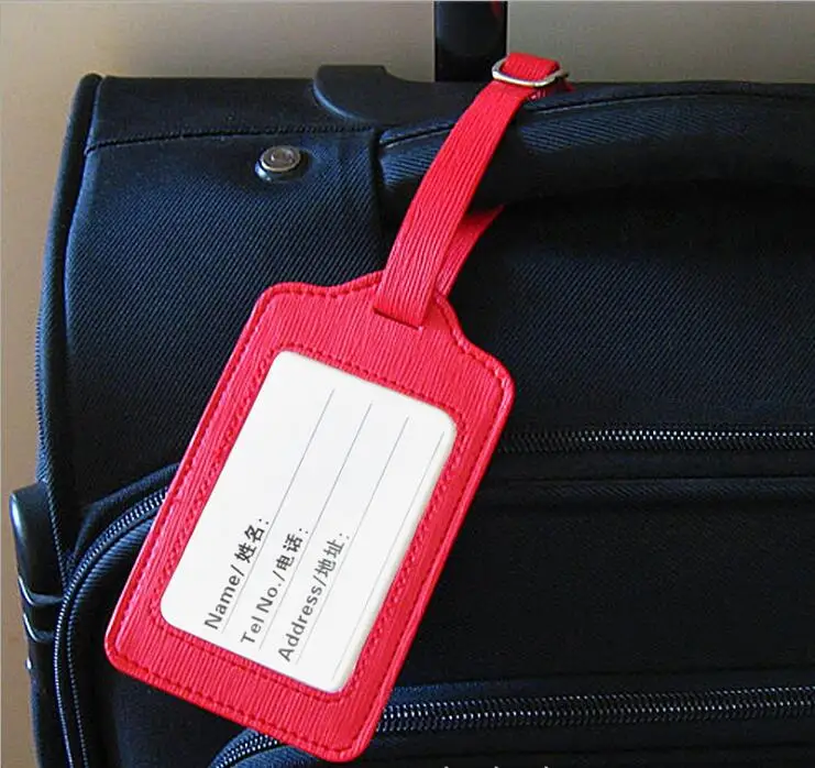 AJF Advanced Waterproof PU bag tag high-grade leather fashion luggage tag