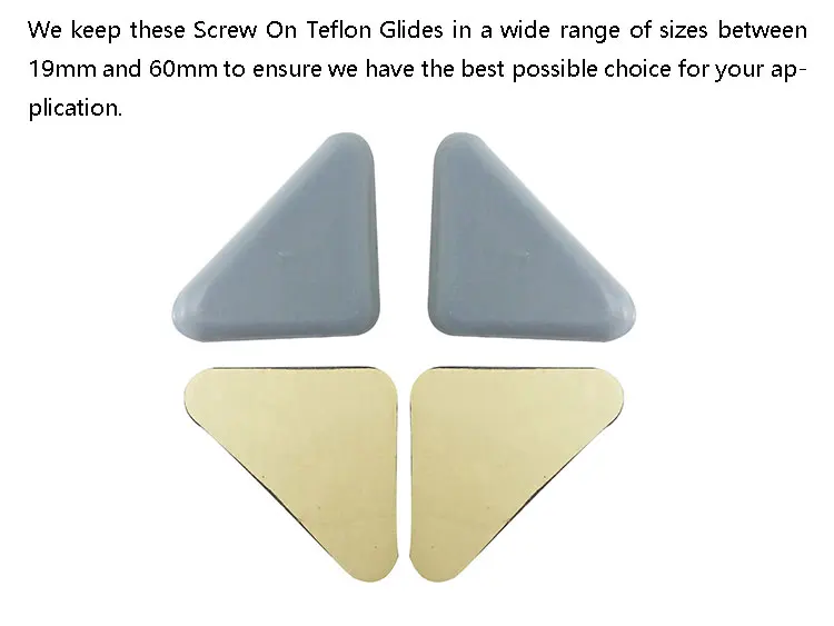 Wholesale Triangle Chair Leg Feet Pads For Adhesive Base Plastic