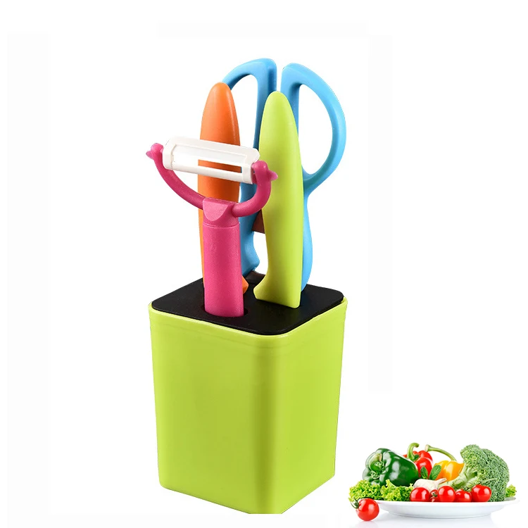  Amazon Hot Selling Stock OEM Promotion   Blister Stainless Steel Color Kitchen Knife with   Fruit Knife
