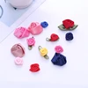self adhesive satin bow flower bow rose design for packing decoration satin ribbon pre-made bows