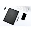 leather charging diary with battery system,faux leather notebook organizer set portfolio,notebook charger organizer