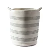 Soft Surface Cotton Rope Woven Basket with 2 Handles on Both Sides for Toy Organization Blanket Storage Laundry or Baby Nursery