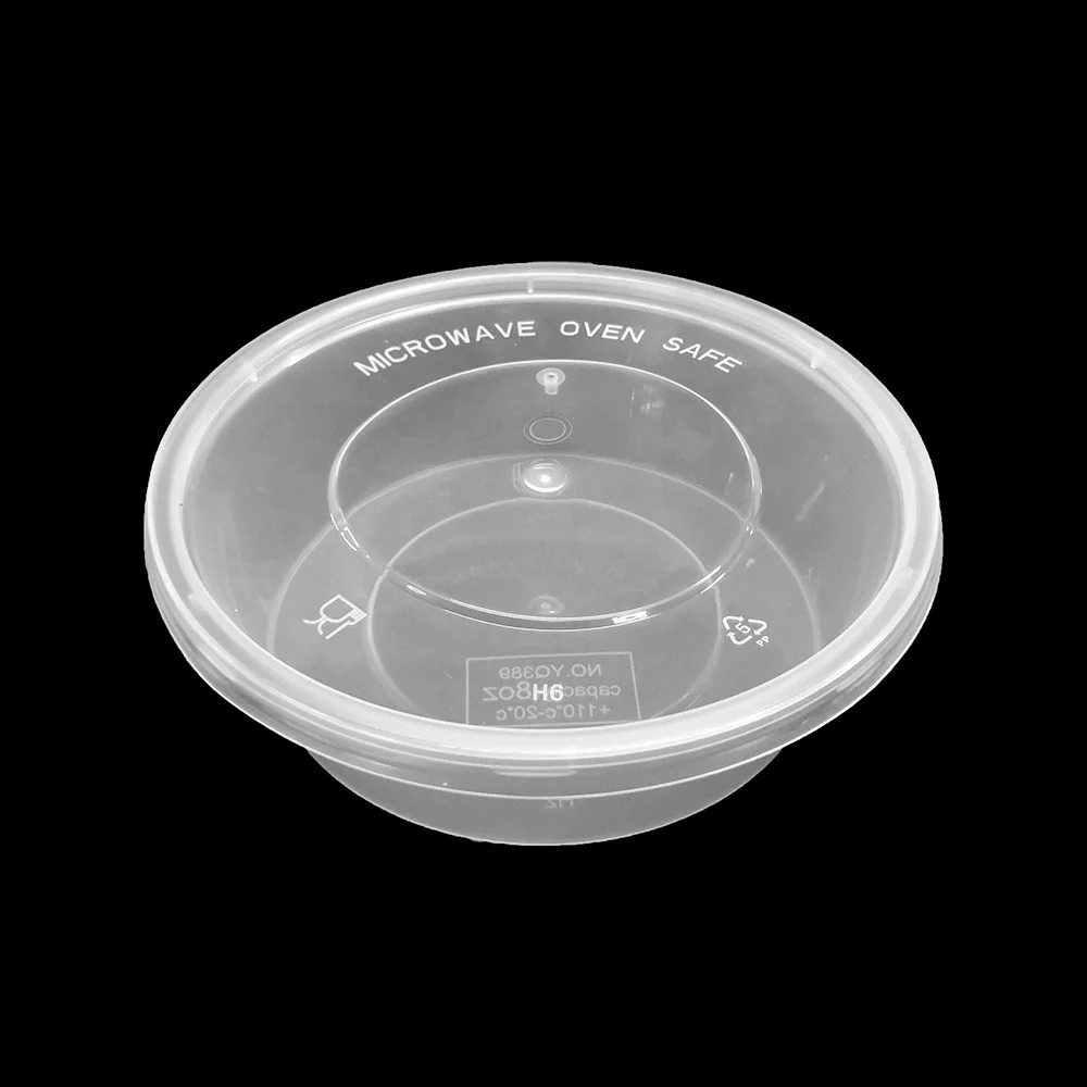 8oz Microwavable Plastic Round Container Air Holes Plastic Food