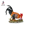 New design craft beautiful colorful resin rooster decorative wire crafts