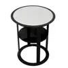 quartz top Small Metal Coffee Table DIY Round Tray End Table