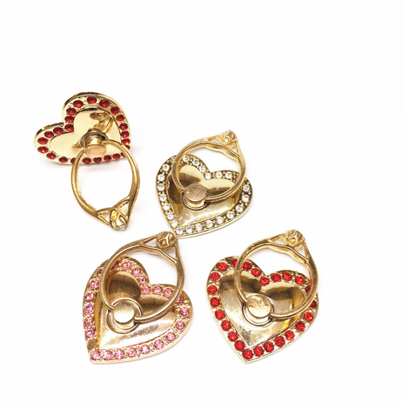 

Mobile phone ring bracket metal with diamond ring buckle back stickers bracket lazy mobile phone stand, Gold