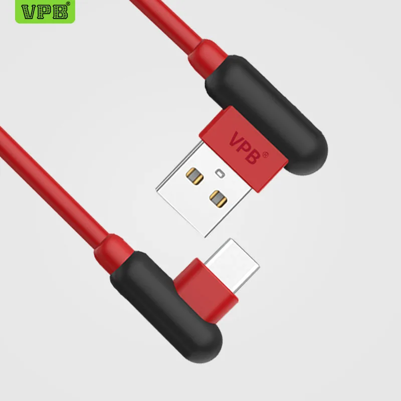 

VPB Micro usb cable for i phone and android mobile phone quick charge type-c usb data line wholesale, Black/white/black red