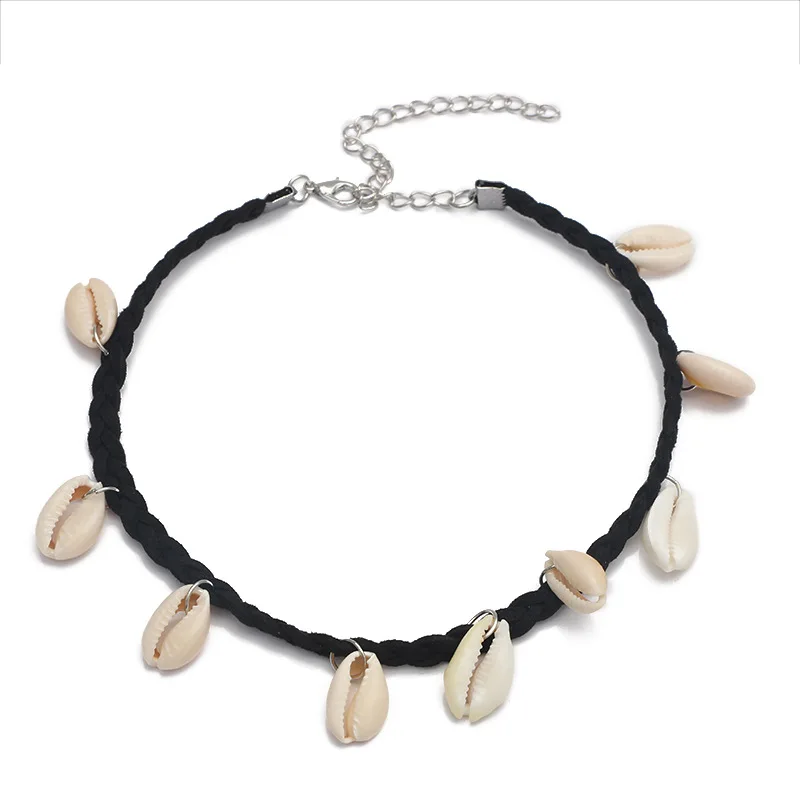 

European And American fashion Jewelry Sea shell choker white col KL8121, Natrual white