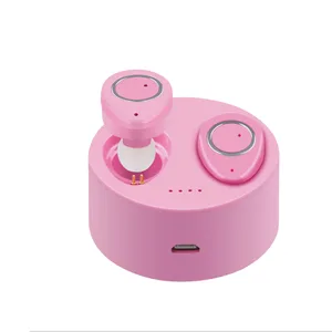 Hot selling cheapest custom bluetooths headset  in-ear mini TWS earphone with good quality charging case