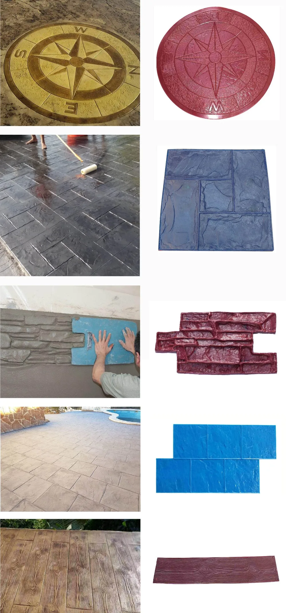 Flexible Stamp Concrete Patterns Durable Versatile