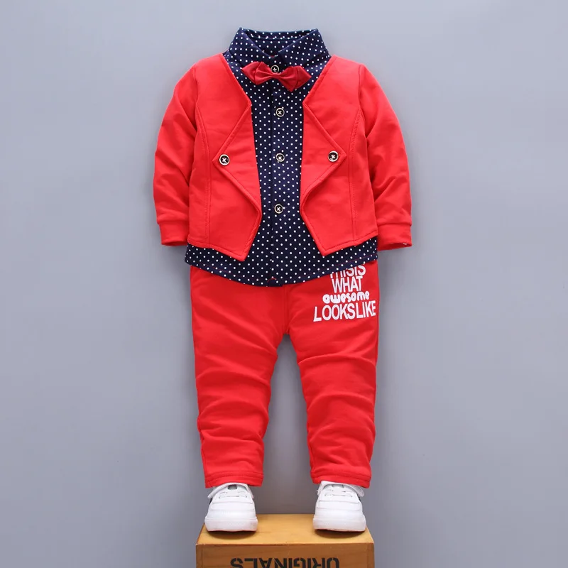 

Fashion popular high quality children boy clothes set, Navy/gray/red