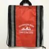 420D polyester drawstring bag,gym sport drawstring bag with reflective sticker,red garbage bag drawstring for shoes