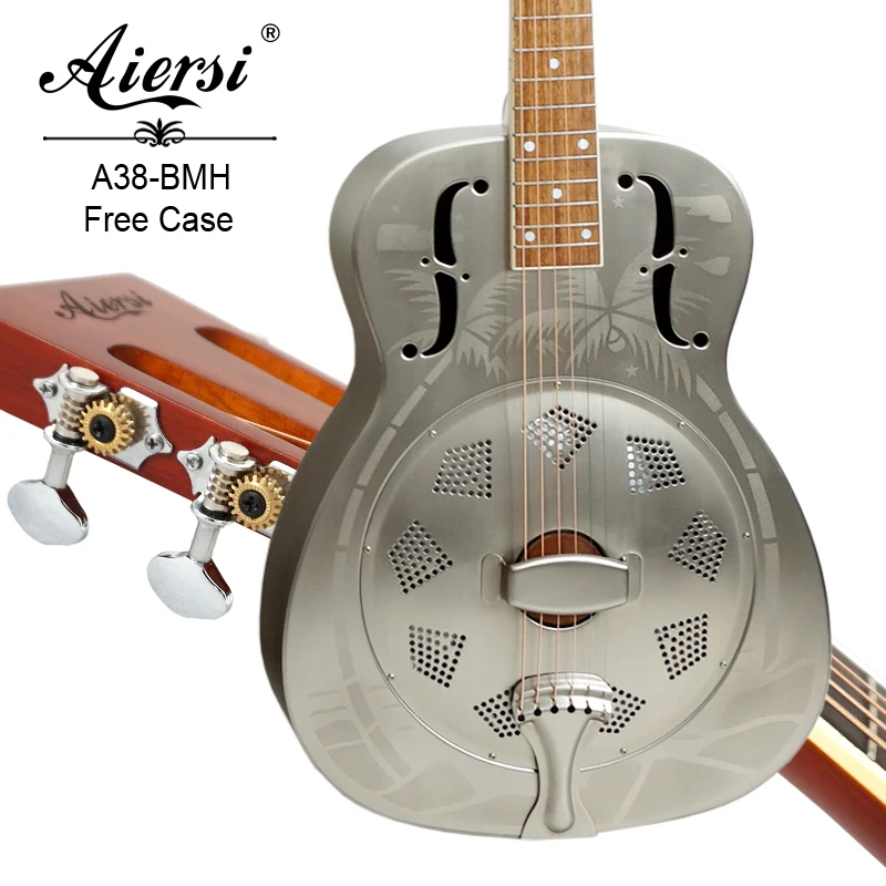 

Wholesale price Aiersi brand OEM Golden Bell Resonator Guitar