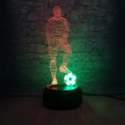 Novelty 3D Lamp Mixcolor Football MAN USB Night Li