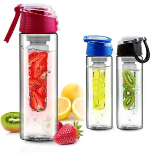 Image of Reusable custom drink water bottles 700 ml hot sale factory plastic fruit infuser water bottle