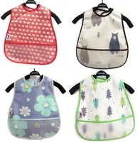 

Cute Cartoon Anima lPrints Baby Bibs Adjustable Waterproof EVA Feeding Baby Saliva Towel Drop Shipping