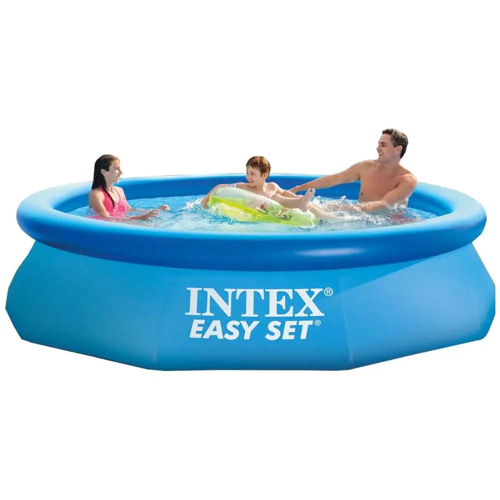 

Intex 28120 Easy Set Above Ground Inflatable Family Swimming Pool, Blue