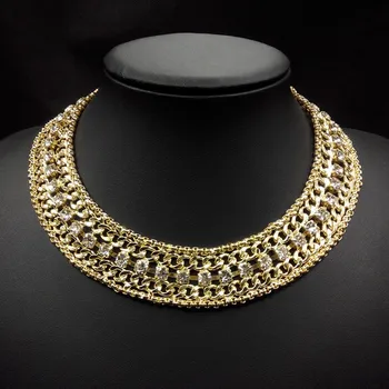 gold collar choker necklace