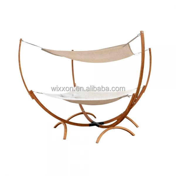 
Square Wooden Canopy Hammock Stand 