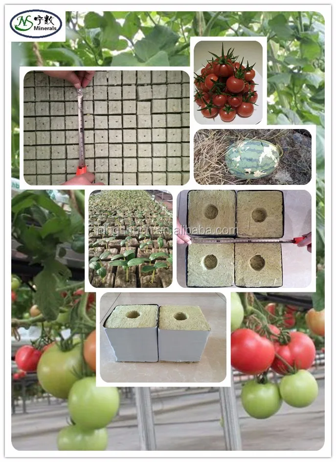 Agricultural Rockwool Cubes Grow Blocks for Hydroponic Aquaponic Vertical Grow Tower