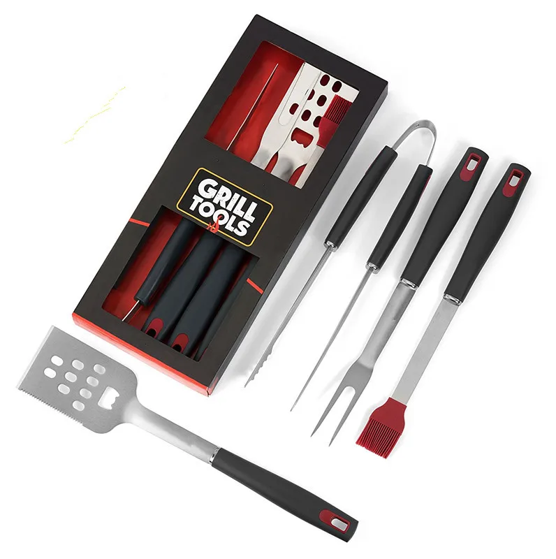 Bbq Grill Tools Set 4 Piece Heavy Duty Professional Grill Tools Kit
