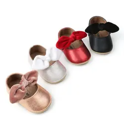 Princess Baby First Walk Shoes Cute bow leather sh