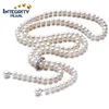 AAA pearl necklace pearl freshwater button 36" Chinese pearl necklace