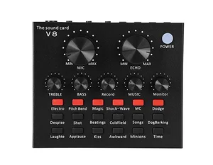V8 Multifunctional USB Audio Interface Sound Card