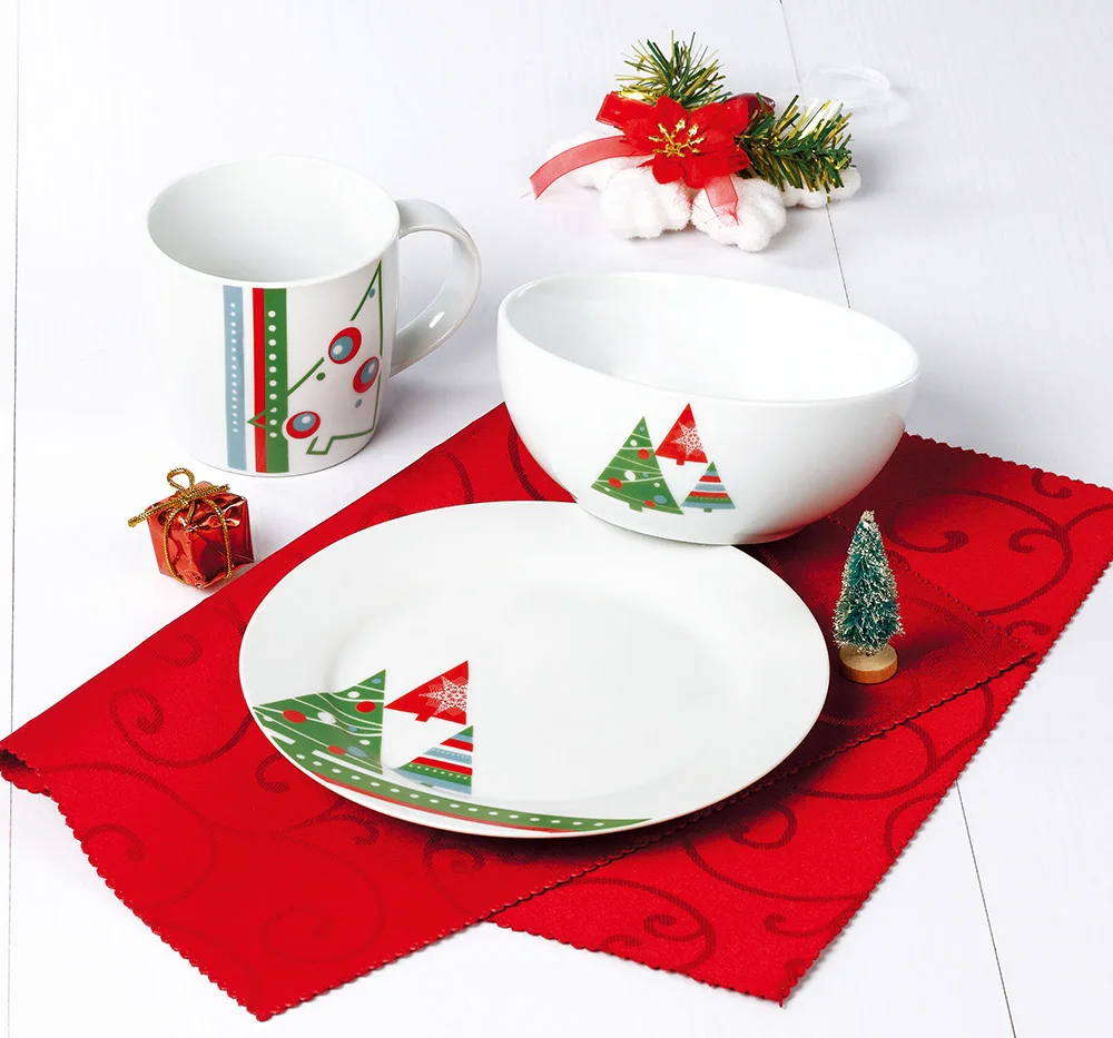 3pcs Wholesale Porcelain Dinnerware Ceramic Christmas Tableware - Buy ...