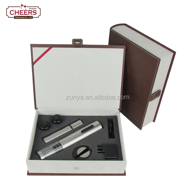 Electronic Wine Opener Gift Set,Stainless Steel Electric Wine Bottle