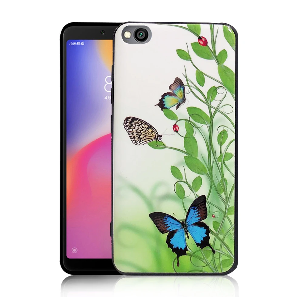 

pc tpu 2 in 1 material full light oil painting phone back cover for redmi go